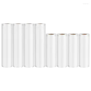 Sacos de armazenamento Vácuo 8 Pack Food Saver Bag Rolls 4 Roll 8X16.5 Inch e 11X16.5 Vac para