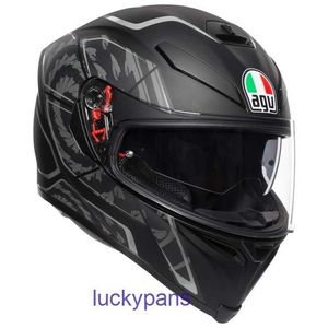 Soczewka AGV Dual K5 K5's Men's Men and Four Seasons Sports Car Motorcycle Commuter Fibreglass Helmet Bezpieczeństwo K700