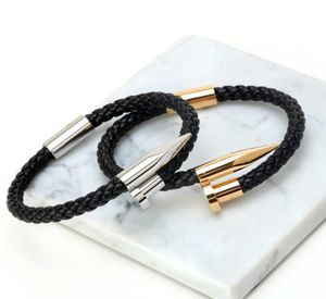 Mcllroy Bracelets Men brackelts Bangles Pulseiras 6mm Weave Genuine leather Nail bracelet Charm love cuff bracelet masculina4699854