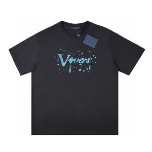 Paris estilo homens designer tee gota de água impressão t camisa verão rua skate manga curta tshirt 24ss 0112