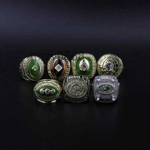 Rings Three Stone 7pcs 1961 1962 1965 1966 1967 1996 2010 Packer Championship Ring With Collector's Display Case279p FIML