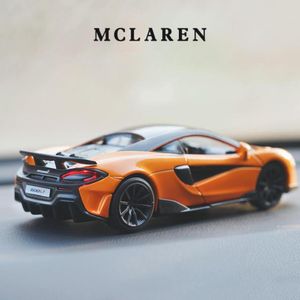 132 McLaren 600lt Sport Acloy Carlo Car Diecasts Toy Pojazdy metalowy Model samochodu zabawki High Symulacja Kolekcja dla dzieci Prezenty x019141135