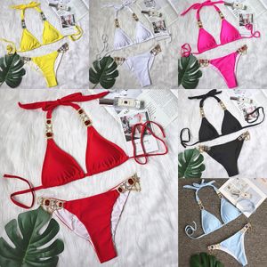 Damen Sexy Bikini Damen Designer Badeanzug Damen Rückenfrei Mehrfarbig Sommerzeit Strand Badeanzüge Wind Bademode