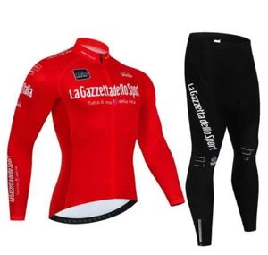 Sets Red Team Cycling Jersey Set 2022 Man Autumn MTB Race Cycling Odzież Ropa Ropa Ciclismo Outdoor Rower Rower
