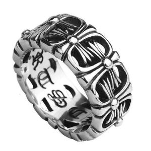 Designer CH Cross Chromes Brand Ring for Men Women Unisex Pattern Titanium Steel Men's Fashion Jewelry Hollow Heart Classic Rings Lover Gifts New 2024 PYF9