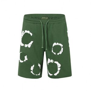 Shorts masculinos desiner verão curto na altura do joelho calças de algodão solto floral impresso calça correndo solto secagem rápida lavagem casual hip-hop roupas tamanho s-xl