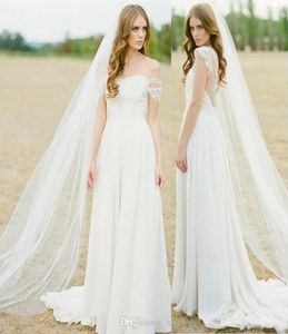 Nuovo semplice bianco avorio alta qualità singolo uno strato due strati lunghezza del pavimento lunghi veli da sposa pettine morbido velo da sposa accessori 7456599