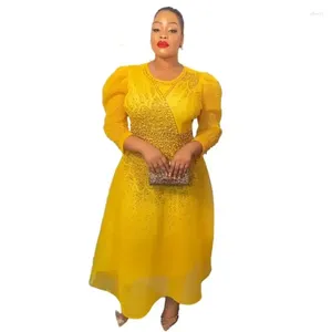 Etniska kläder 2024 Plus Size African Party Wedding Dresses For Women Dashiki Evening Gown Elegant Christmas Dress Outfit Robe Africa