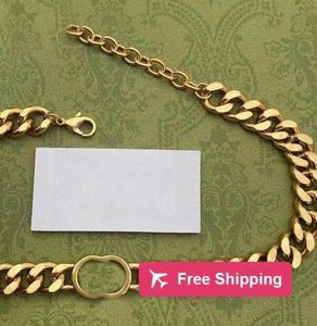 Pendant Necklaces Designer High Quality Necklaces Cuban Choker Necklace Collares Punk Vintage Chunky Thick Link Chain for Women New Year Jewelry Accessories K65B