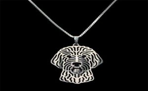 Colares de pingente moda feminina039s metal goldendoodle amantes039 liga em forma de animal drop4672091