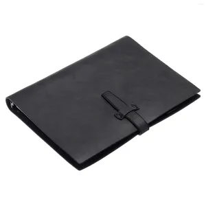 Leather Binder Journal Refillable Loose Leaf Personal Planner Organizer Ruled Lined Notebook With Buckle School Stationery