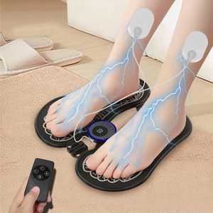 Elétrica ems pé massagem almofada pés estimulador muscular dobrável massageador esteira melhorar a circulação sanguínea aliviar a dor cuidados de saúde 240111