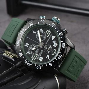 Top Luxury Mens Bentley Watch Quartz Ausdauer Pro Rächer Chronograph 44mm Uhren mehrere Farben Gummi -Männer Uhren Glasgelenkscheine