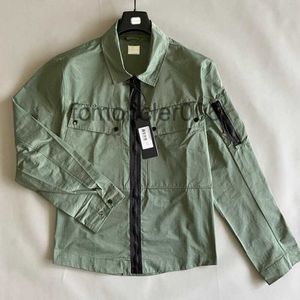 Vestuário de náilon tingido utilitário overshirt jaquetas masculinas casual zíper ao ar livre à prova de vento casacos tamanho m-xxl preto exército verde 1ayd