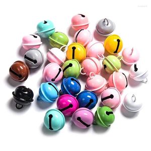 Figurki dekoracyjne świąteczne rzemiosła Dzwoni Jingle 22 mm Diy DIY do bransoletki do tworzenia biżuterii (kolorowe 50pcs)