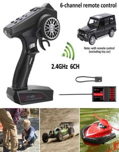 24G 6CH Fjärrkontrollsändare med mottagare Digital Radio System RC Model Delar Tillbehör för RC -bilbåt Tank Water SKA Q4455103