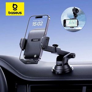 Cell Phone Mounts Holders Baseus Car Phone Holder Sucker for Dashboard Windshield Vent Mobile Car Holder Clamp For iPhone Pro Max X Xiaomi Huawei Samsung zln240112