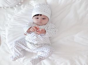 Kleinkind Junge Mädchen Kleidung Frühling Herbst Neugeborene Kinder Strampler Overalls mit Hut Baumwolle Babe Kleidung Langarm Baby Footies Toddle6528573