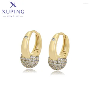 Orecchini a cerchio Xuping Design di gioielli Fascino di moda Donna Huggies con regalo color oro chiaro X000464624