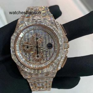 Luxury Diamond Designer Big Square version Moissanite stones Watch PASS TEST Mens diamonds Top quality automatic movement Full Iced Out Sapphire