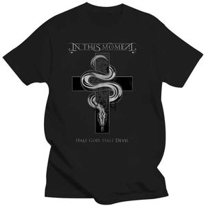 Men's T-Shirts Funny Print Men T shirt Women cool tshirt In is Moment Crucifix T-Shirt 100% cotton Short Sleeve O-ne tshirtsyolq