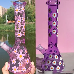 Dasiy Glass Bong Dab Rigs Beaker Hookahs DownStem Perc Thick Glass Water Bongs 14mmのジョイント付き喫煙パイプ