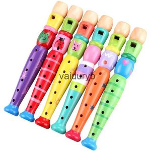 Keyboards Piano 1Pc Wooden Cartoon Flute Children Clarinet 6-Hole Piccolo Baby Toys Musical Instrument Toys Early Education Enlightenment TMZvaiduryb