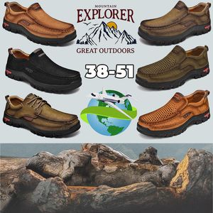 Outdoor Runners Homens Treinadores Esportes Sapatilhas Designer Sapatos Couro Montanha Antiderrapante e Resistente ao Desgaste Respirável e Suor Wicking Tamanhos Grandes 38-51