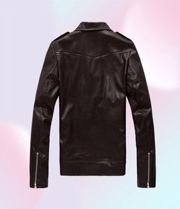 Men039s куртки Мужская мода куртка из искусственной кожи весна осень британский стиль мотоциклетное мужское пальто черный коричневый M3XL6168731