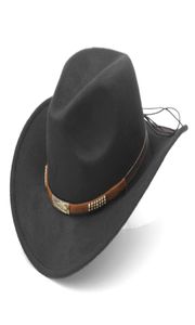 Chapéu de cowboy ocidental para meninos e meninas, aba larga, boné de cowgirl com decorações de banda feitas à mão para Halloween, Natal, aniversário 9599529