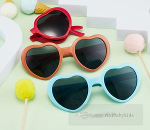 Barn älskar hjärta solglasögon barns vikbara gatufoto som poserar fotoglasögon pojkar flickor UV 400 skyddande ögonmöde strandglasögon z6671