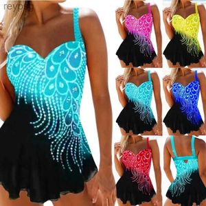 Damskie stroje kąpielowe S-8xl duże jednoczęściowe bikini Peacock Plus Plus xxl Burkini Bikinis Set Summer Brazylijski strój kąpielowy YQ240112