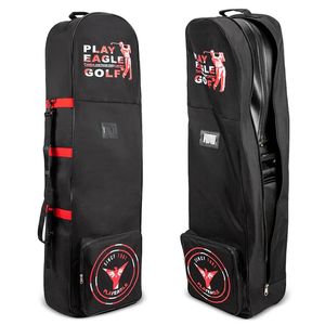 Playeagle Golf Travel Bag With Wheels Stora kapacitetsklubbväskor med dubbel blixtlås Fällbar lätt avitation 240111