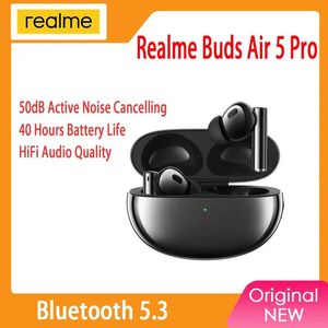 Kulaklıklar Yeni RealMe Buds Air 5 Pro Tws Kulaklık 50db Aktif Gürültü Gerçek Kablosuz Kulaklık Bluetooth 5.3 LDAC RealMe 11 Pro