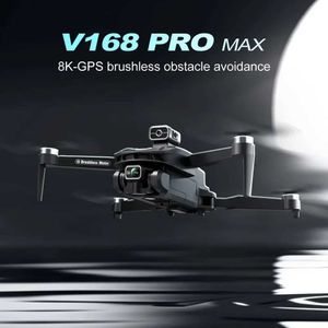 Droni V168 Drone GPS Luce elettrica non stampata Corrente 8K HD Doppia lente e flusso ottico Hover Photography RC Aereo Adatto 2023