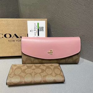 Plånbok för kvinnor handväska lång trendig internet kändis minimalistisk ultralätt och tunn multi slot plånbok handhållen väska