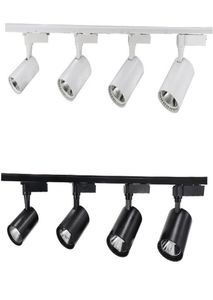 COB 12W 20W 30W 40W LED -spår Ljusa aluminium takskålspårbelysning Spot Rail Spotlights Byt ut halogenlampor AC852657818681