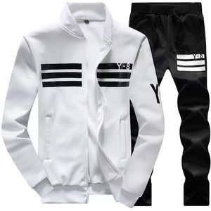 Spring and Autumn New Men's Sports Set Casual Long Sleeved Baseball Suit Youth Coat Student Sweater Set Trendy