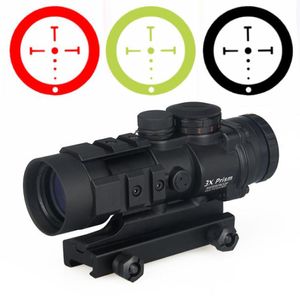 Cannocchiale da puntamento ottico tattico softair Burris AR332 3x Prism Red Dot Sight con reticolo balistico CQ per la caccia al tiro3997091