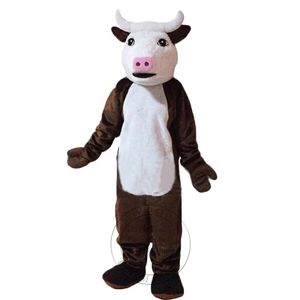 Halloween Adult size Cow mascot Costume for Party Cartoon Character Mascot Sale free shipping support customization