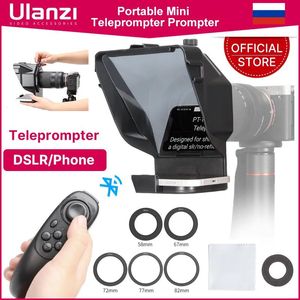 Bags Ulanzi Portable Mini Teleprompter Prompter for Smartphone dslr Camera Video Recording Live Streaming Interview W Remote