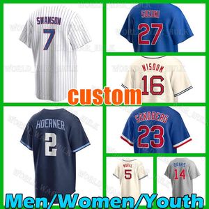 27 Seiya Suzuki Jersey 7 Dansby Swanson Beisebol 2 Nico Hoerner Chicagos 23 Ryne Sandberg Ernie Banks 1 Nick Madrigal Andre Dawson Cubs Christopher Morel Miguel Amaya