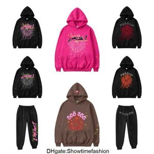 Spider Hoodies rosa Spider Hoodie Young Thug sp5der Trainingsanzug 55555 Männer Frauen Webjacke Sweatshirt Spiders 555 lpm US-Größe S-XL QL1T