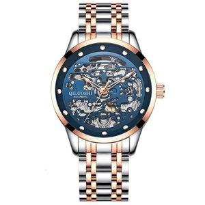 Chilo Shi Brand Swiss Hollowed Out Wristwatch Tourbillon Fully Automatic Mechanical Men's Watch