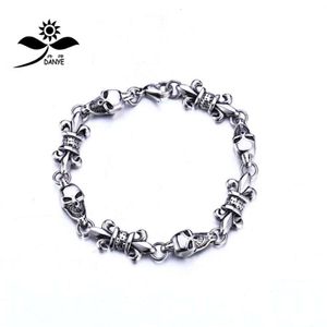 Designer CH Bracciale per donna Cromati Acciaio al titanio Teschio inossidabile Stesso stile Cuore Croce Gioielli Uomo Bracciali a catena Bracciale classico Amante regalo Nuovo 2024 J43A