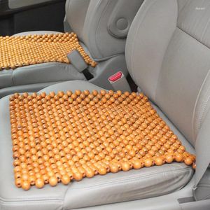 Coprisedili per auto Cuscino rinfrescante con perline di legno Quadrato antiscivolo Protezione estiva Tappetino Accessori per auto I veicoli mantengono la copertura fresca delle forniture