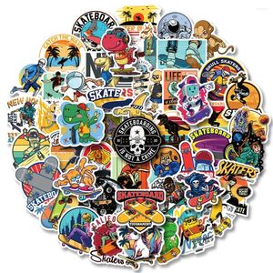 Envoltório de presentes 50 pcs adesivos de skate legal para notebooks laptop papelaria scrapbook vintage adesivo scrapbooking material artesanato suprimentos