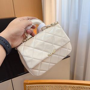 Kvinnor hanterar clamshell crossbody väska läder lyxig handväska pochette guld hårdvara kedja designer väska vintage axel väska allt shopping koppling 20 cm