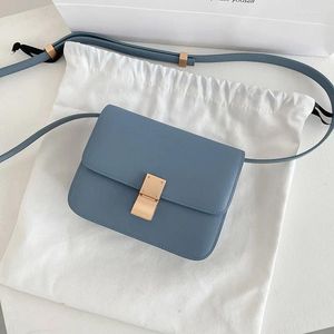 Abendtaschen Marke Weibliche Tasche Leder Material Schulter Klassische Mode Luxus Messenger Für Frauen Schwarz Quadrat