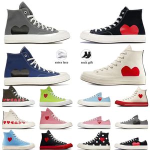 Scarpe di tela firmate 1970 High Top Vintage Commes Des Garcons X 1970 Moda Donna Uomo All Star Classic 70 Chucks Taylors Low Multi-Heart Skating Sports Sneakers